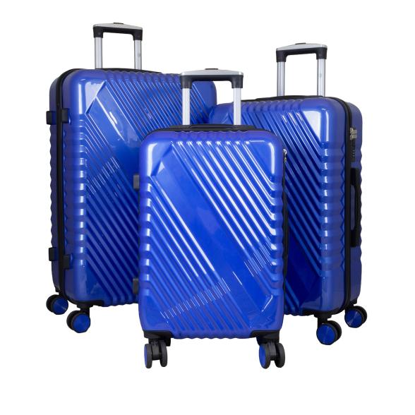 3-teiliges Hartschalenkofferset 'Genua' blau