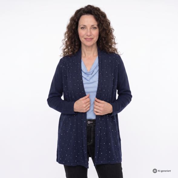 mocca by J. Leibfried Strickjacke dunkelblau