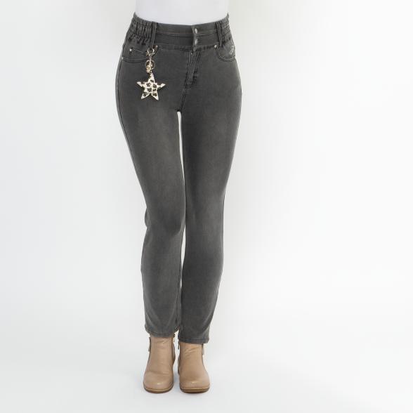 Zauberhose 'Miracle Shape' Slim Fit grau