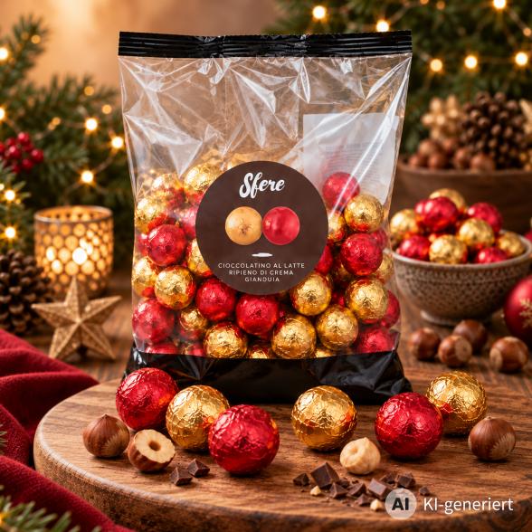 Weihnachtskugeln aus Milchschokolade 1kg