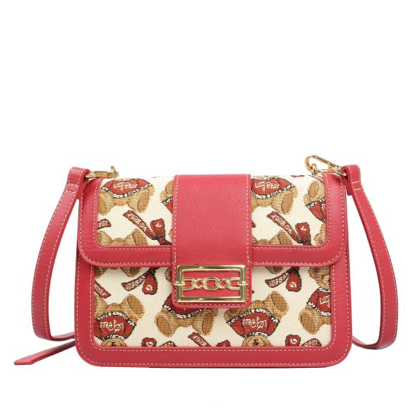 Henney Bear Umhängetasche rot/multicolor
