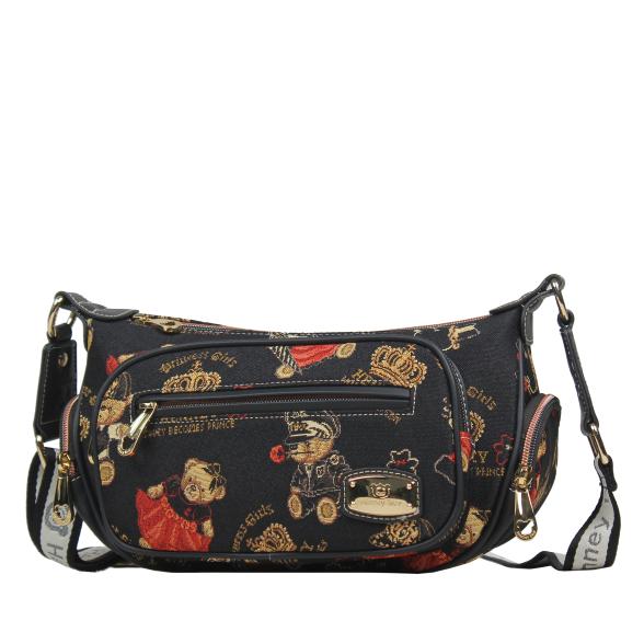 Henney Bear Umhängetasche schwarz/multicolor