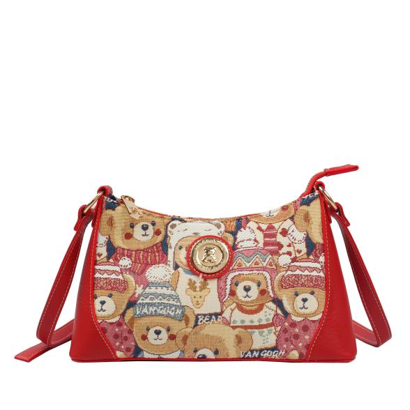 Henney Bear Umhängetasche rot/multicolor
