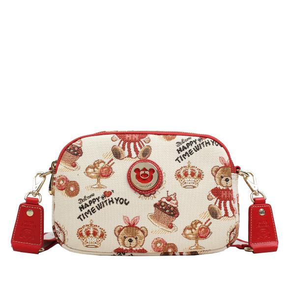 Henney Bear Umhängetasche rot/multicolor