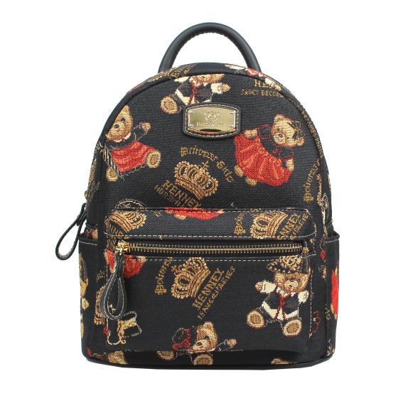 Henney Bear Rucksack schwarz/multicolor