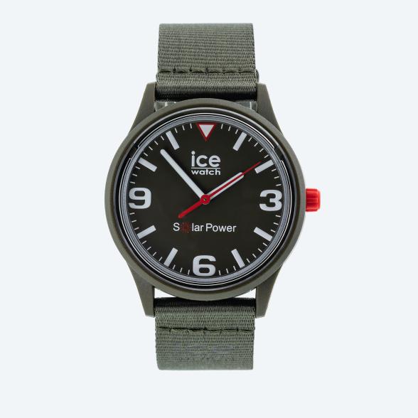 Ice-Watch - ICE solar power Khaki tide - Grüne Herrenuhr mit Tide oceanarmband - 020060 (Medium)