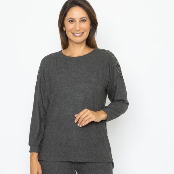 Lounge Collection by H. S. Sweatshirt grau meliert