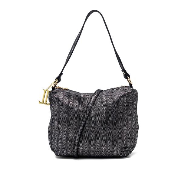 Luca Lorenzo Schultertasche schwarz metallic