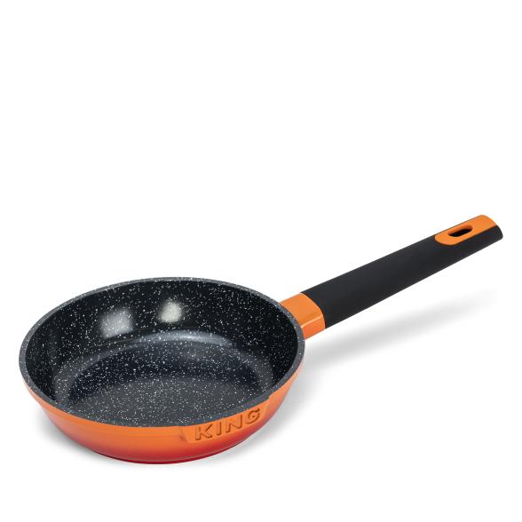Bratpfanne KING Shine Orange Pfannen Gr Ø 24 cm + Höhe 55 cm orange (orange schwarz) Bratpfannen Pfanne Induktion