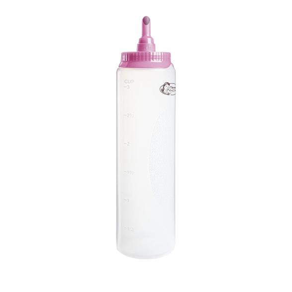 BESTRON Teigportionierer ABOTTLE rosa L285cm Teigportionierer mit Skala Teigdosierer für 700 ml