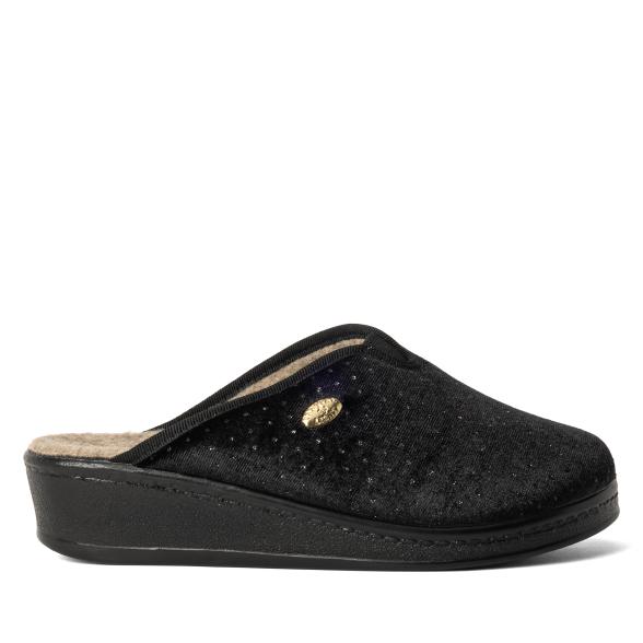 SANITAL LIGHT Damenhausschuh schwarz sparkle