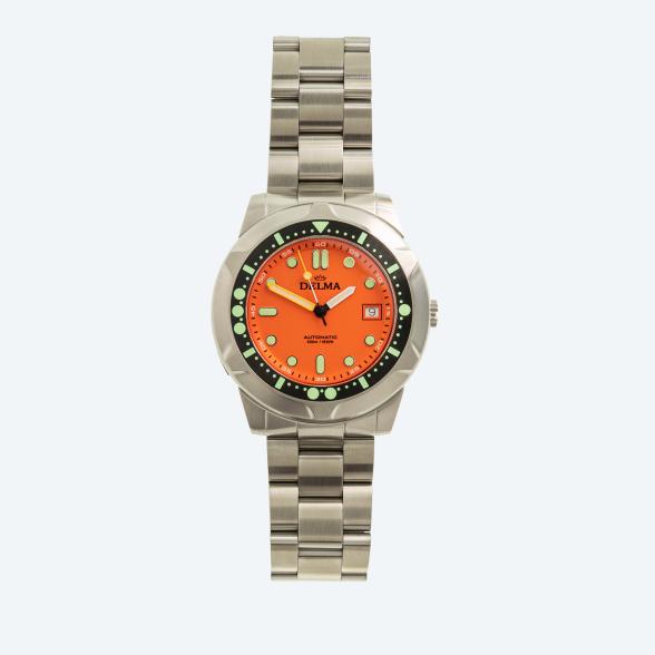 DELMA Taucheruhr "Quattro" Automatik orange