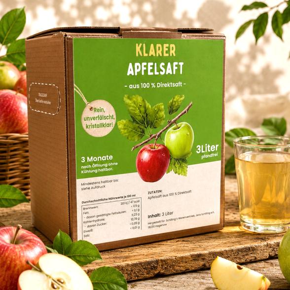 Apfelsaft Dirketsaft klar multicolor