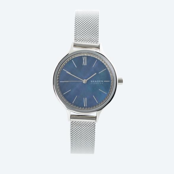 Skagen Damenuhr "Anita Lille" Perlmutt blau