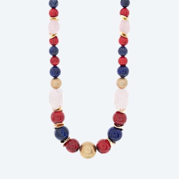 Christian Materne Collier Bambuskoralle, Lapis