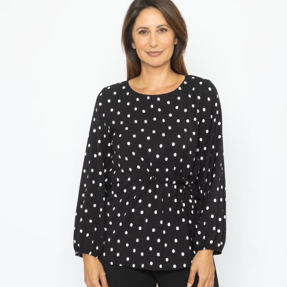 Kernig by Sarah Kern Blusenshirt schwarz/weiß