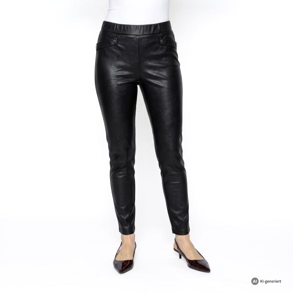 Kernig by Sarah Kern Velourshose Slim schwarz