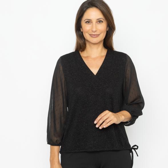 Kernig by Sarah Kern Glitzershirt schwarz