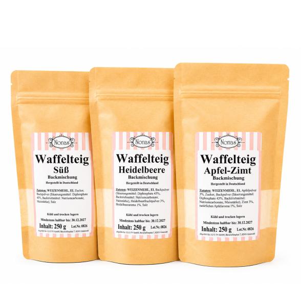 Nona's Waffelteig süßer Mix 3x250g