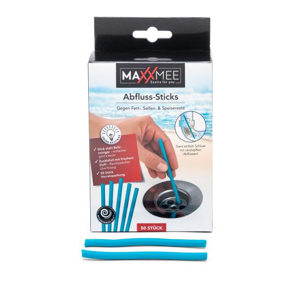 MaxxMee Abfluss-Sticks 50er-Pack - Meeresbrieseduft