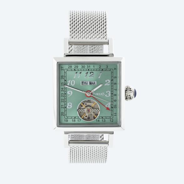PortaS Herren-Automatikuhr "Freital" mintgreen