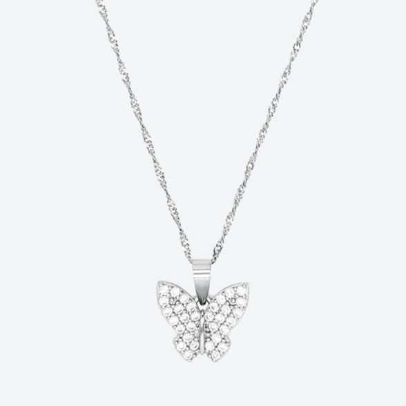 amor Schmetterling-Anhänger mit Kette 925 Silber
