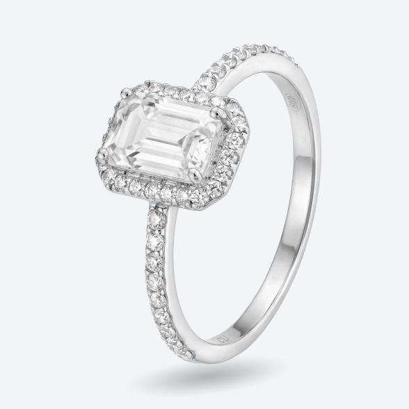 amor Ring 925 Silber rhodiniert Zirkonia