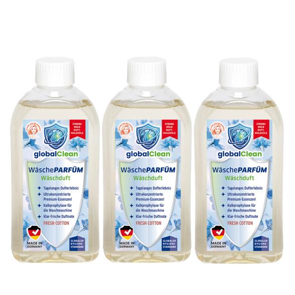globalClean WäschePARFUM 3 x 500ml Fresh Cotton