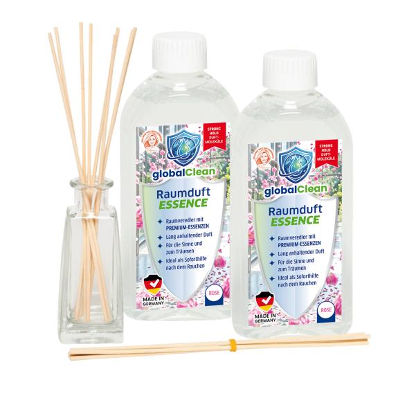 globalClean Raumduft ESSENCE 2 x 500ml Rose