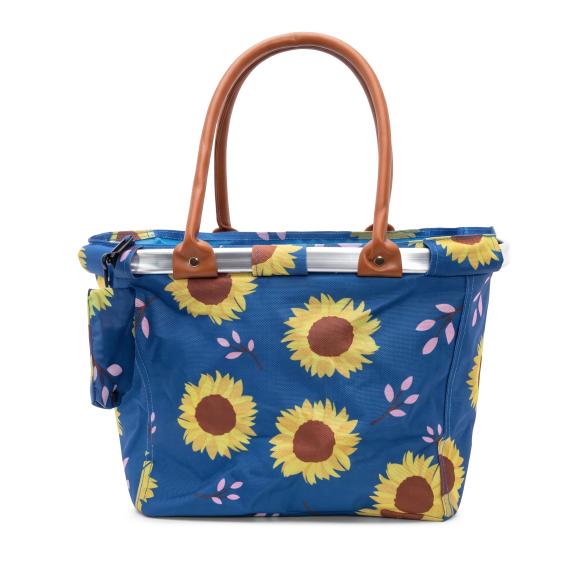 Einkaufskorb „Sonnenblume“ + Gratis-Einkaufstasche