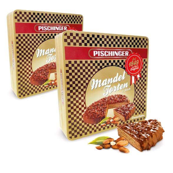 Pischinger Mandeltorte Dose 2er Set