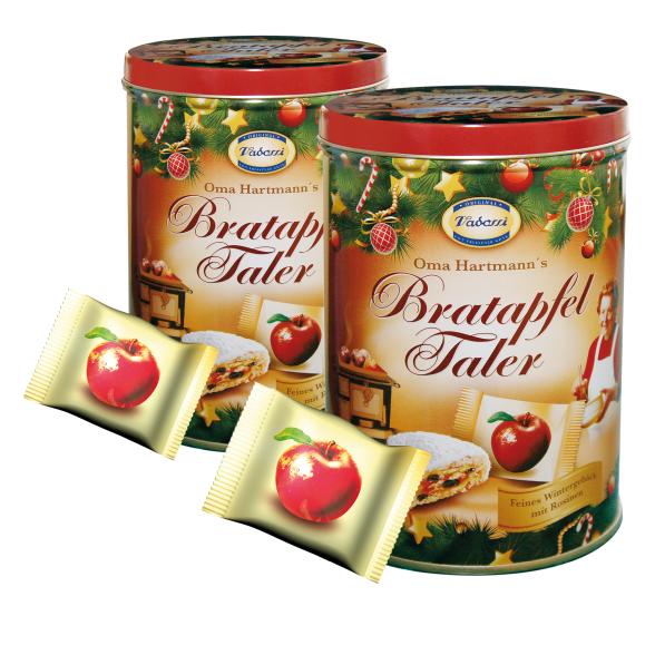 Bratapfeltaler in Geschenkdose 2er Set