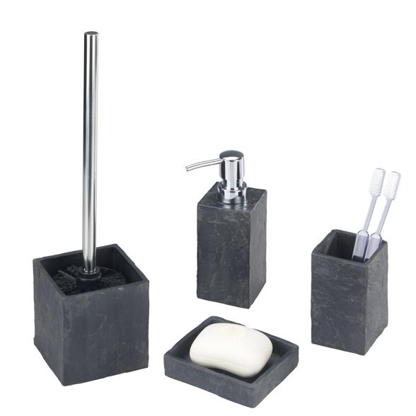 Vorschaubild von WENKO Bad-Accessoire-Set Slate Rock, 4-teilig Vorschaubild von WENKO Bad-Accessoire-Set Slate Rock, 4-teilig