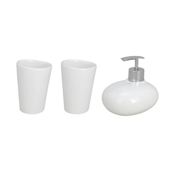 Vorschaubild von WENKO Bad-Accessoire-Set Pebble Stone White Vorschaubild von WENKO Bad-Accessoire-Set Pebble Stone White