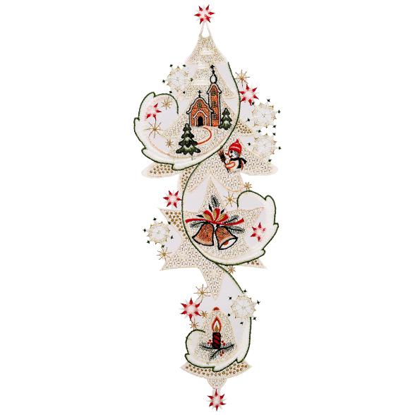 Fensterbild Plauener Spitze, Weihnachten