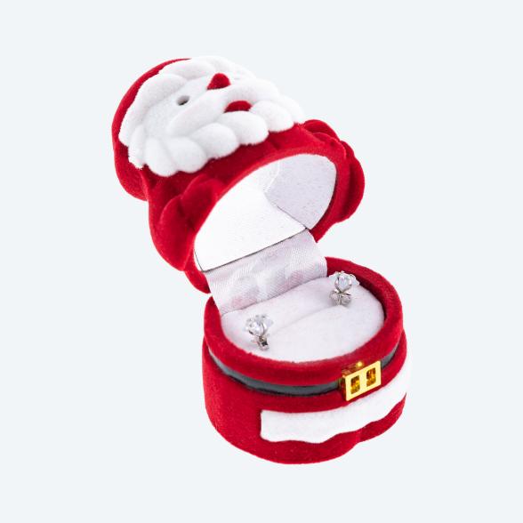 4069315089731 - SET Weihnachtsmann Ohrstecker 925 Silber Zirkonia