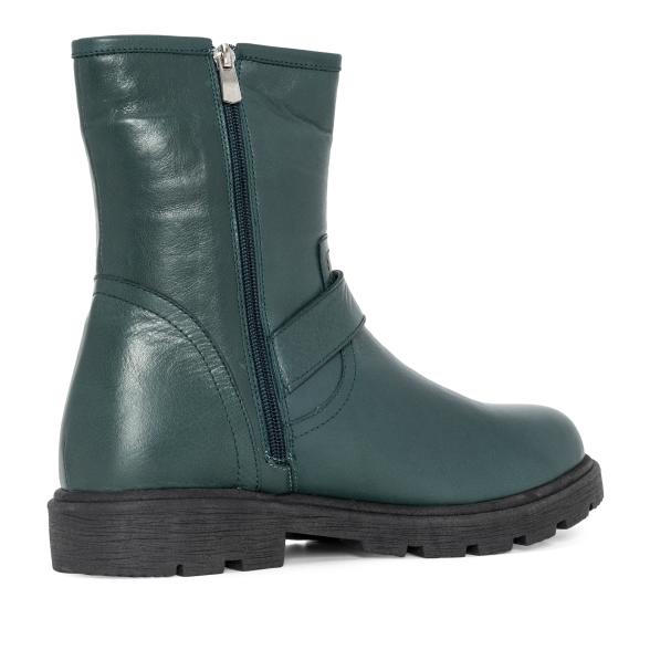 4069315074928 - Damen Lederstiefelette dunkelgrün 4069315074928 - Damen Lederstiefelette dunkelgrün