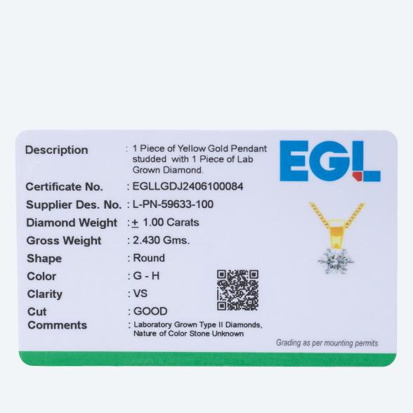 4069315073440 - LG Solitäranhänger + Kette 585 Gelbgold Brillant