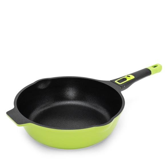 4019256024117 - Bratpfanne KING »Click-Grip Xylan Plus Silver Diamond« mit Glasdeckel Pfannen Gr Ø 28cm + Höhe 85cm grün Induktion abnehmbarer Griff XYLAN puls Silver Diamond-Beschichtung 4019256024117 - Bratpfanne KING »Click-Grip Xylan Plus Silver Diamond« mit Glasdeckel Pfannen Gr Ø 28cm + Höhe 85cm grün Induktion abnehmbarer Griff XYLAN puls Silver Diamond-Beschichtung