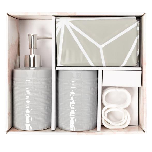 4069315130655 - Badezimmer Set Grau