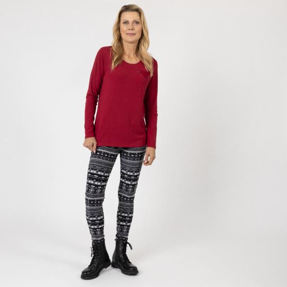 4069315131133 - FASHION NEWS Thermo-Fleece-Leggings schwarz weiß 4069315131133 - FASHION NEWS Thermo-Fleece-Leggings schwarz weiß