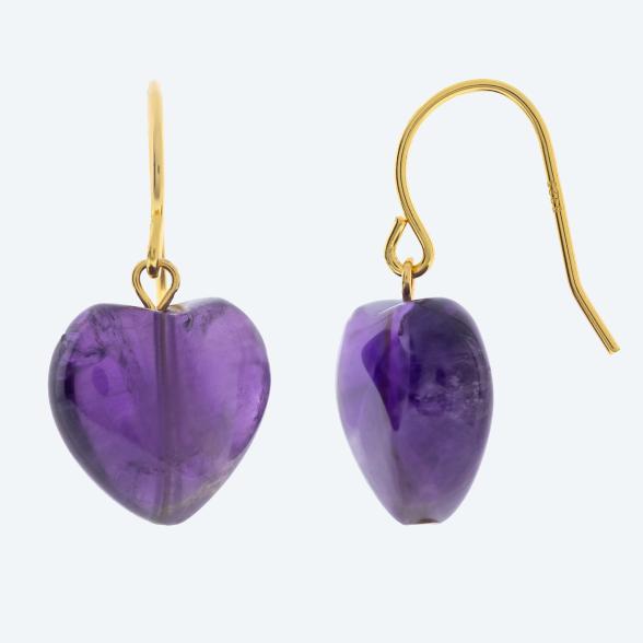 4069315146458 - Ohrhänger 925 Silber Amethyst Herz 4069315146458 - Ohrhänger 925 Silber Amethyst Herz