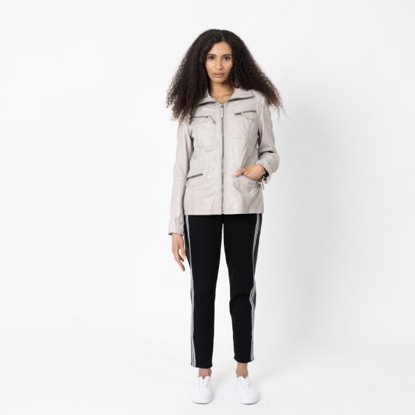 4069315149770 - Damen-Lederjacke Katta hellgrau