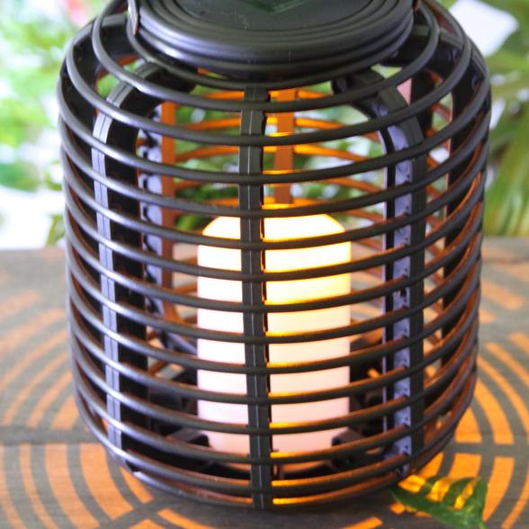 4069315188373 - LED-Solar Rattanlampe groß