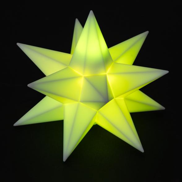 4062124007095 - GALAXY LED Stern 3er Set schwebende Sterne RGB LED beleuchtete Weihnachtsdeko Dimmfunktion Timerfunktion LED fest integriert Farbwechsler Ø 13 cm Batteriebetrieb inkl Fernbedienung weiß