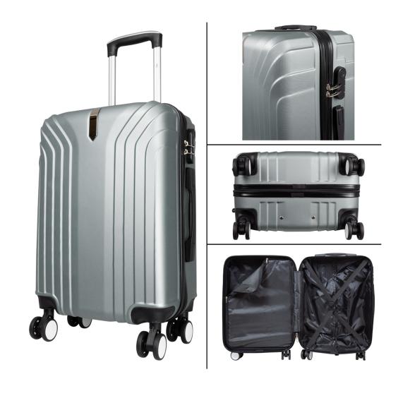 4251782483475 - 3-teiliges ABS-Kofferset Palma24 silber 4251782483475 - 3-teiliges ABS-Kofferset Palma24 silber