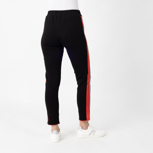 Thumbnail - VANESSA STYLE Damen-Hose schwarz/rot