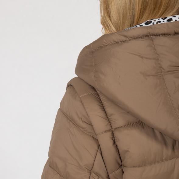 Thumbnail - FASHION NEWS Wende-Longjacke, hellbraun/multicolor