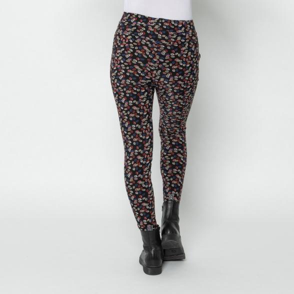 Thumbnail - FASHION NEWS Thermo-Fleece-Leggings schwarz/multi