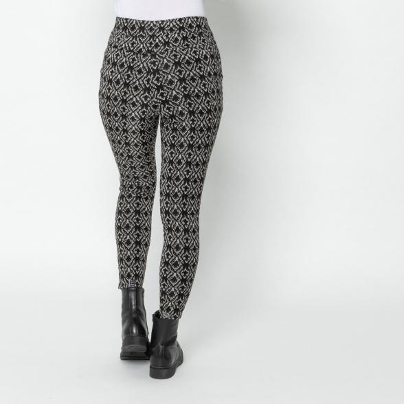 Thumbnail - FASHION NEWS Thermo-Fleece-Leggings schwarz/beige